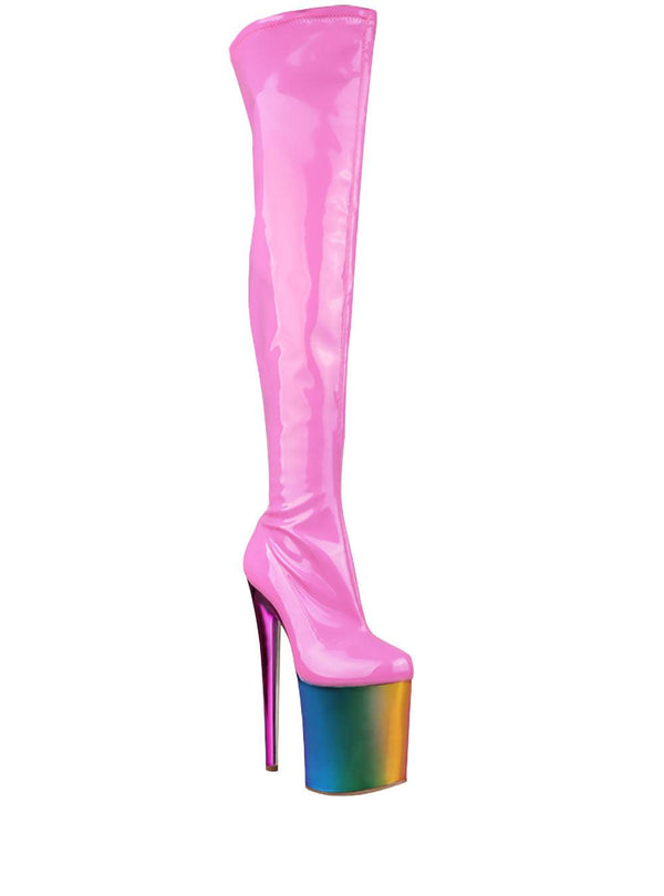 Privileged By J.c. Dossier Caterina Pink Platform Boot