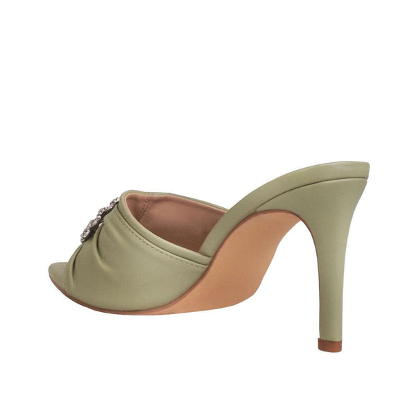 Privileged By J.c. Dossier Cecile Green Vegan Suede Heel