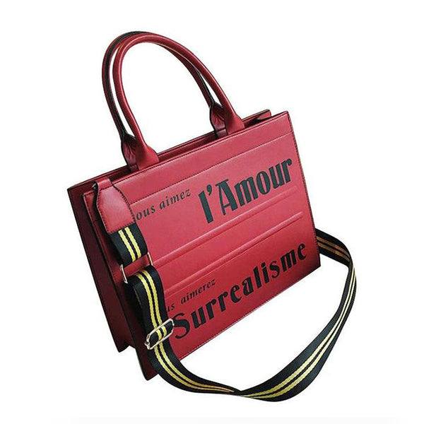 Privileged By J.c. Dossier Ciao Red Vegan Leather Handbag