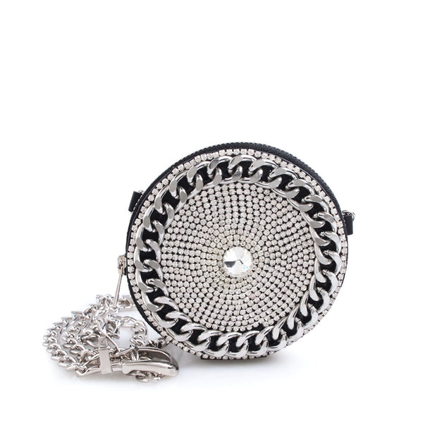 privileged by j.c. dossier Circe Rhinestone Crystal Belt Bag