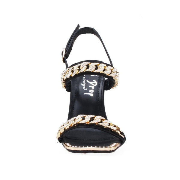 Privileged By J.c. Dossier Clacey Black Rhinestone Heel