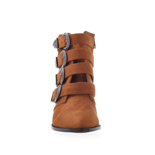 Privileged By J.c. Dossier Clara Brown Vegan Suede Bootie