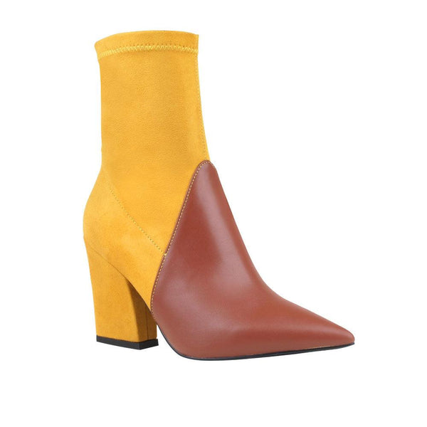 Privileged By J.c. Dossier Clarence Yellow & Brown Bootie