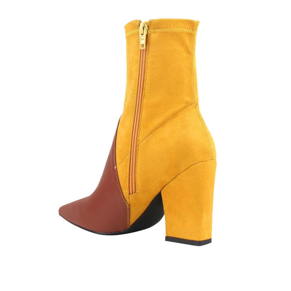Privileged By J.c. Dossier Clarence Yellow & Brown Bootie