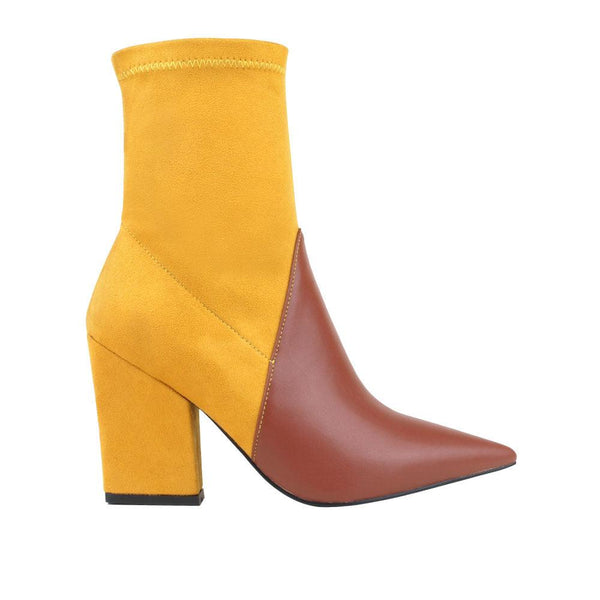 privileged by j.c. dossier Clarence Yellow & Brown Bootie