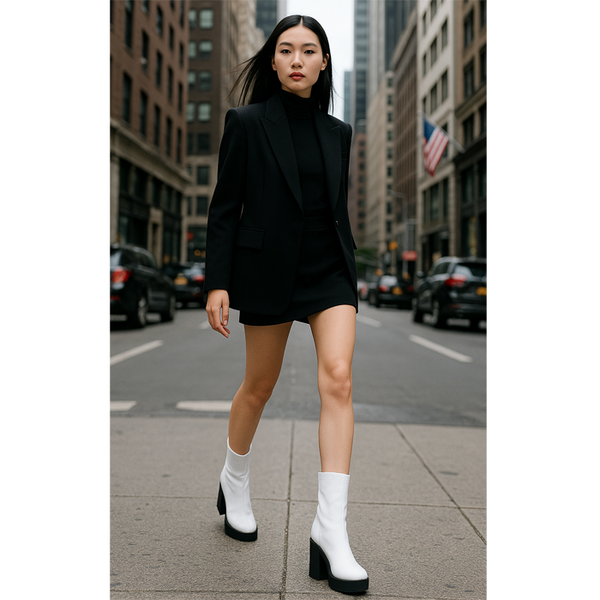 Privileged By J.c. Dossier Colby White Platform Bootie