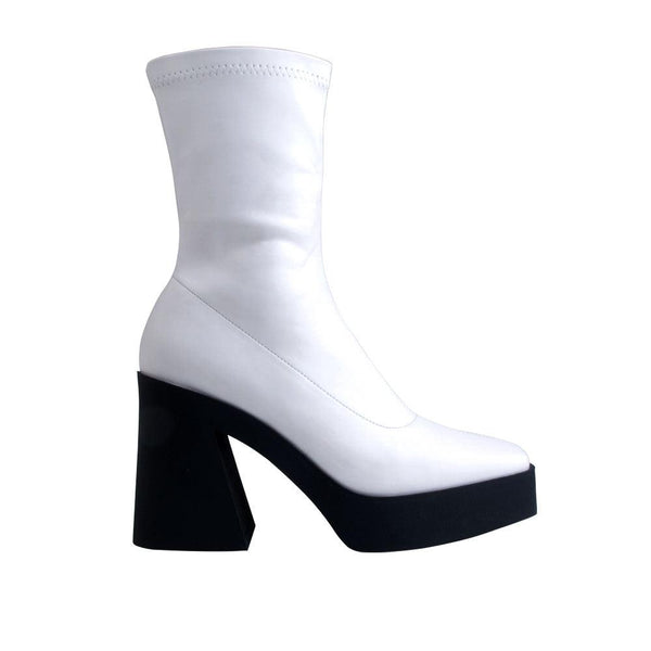privileged by j.c. dossier Colby White Platform Bootie