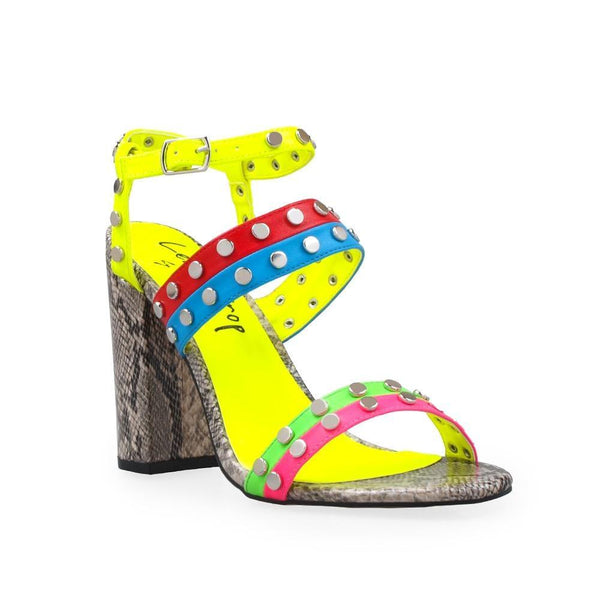 Privileged By J.c. Dossier Crillera Color-Block Snake Heel