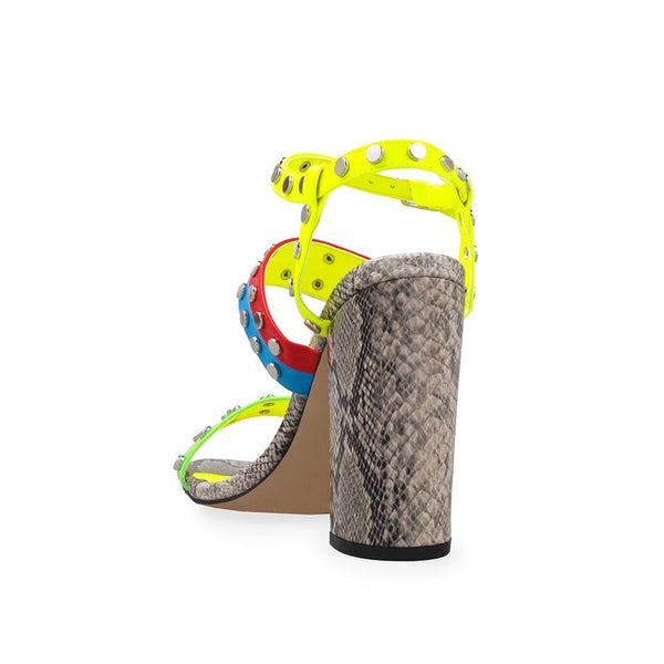 Privileged By J.c. Dossier Crillera Color-Block Snake Heel