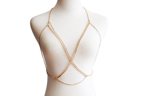 Privileged By J.c. Dossier Crisi Diamond Harness – Statement Body Chain