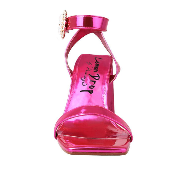 Privileged By J.c. Dossier Damian Pink Metallic Heel