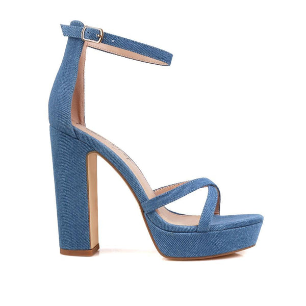 privileged by j.c. dossier Dare in Dale Blue Platform Heels