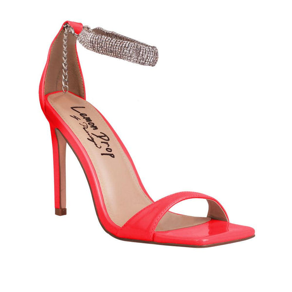 Privileged By J.c. Dossier Darren Red Heel - Bold Rhinestone Ankle Strap