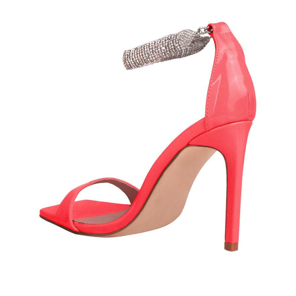 Privileged By J.c. Dossier Darren Red Heel - Bold Rhinestone Ankle Strap