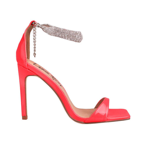 privileged by j.c. dossier Darren Red Heel - Bold Rhinestone Ankle Strap