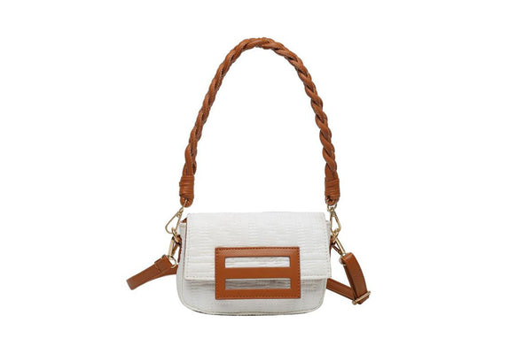 privileged by j.c. dossier Delma Brown & White Handbag
