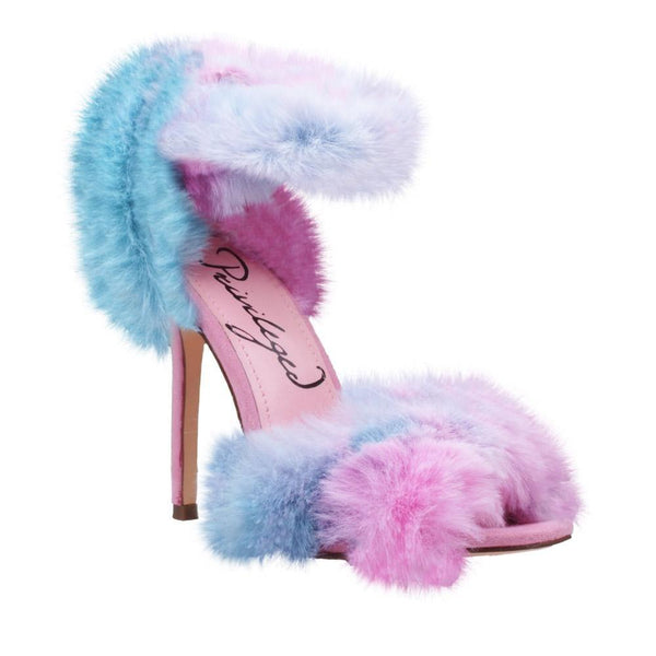 Privileged By J.c. Dossier Devar Furry Brown Strappy Heel