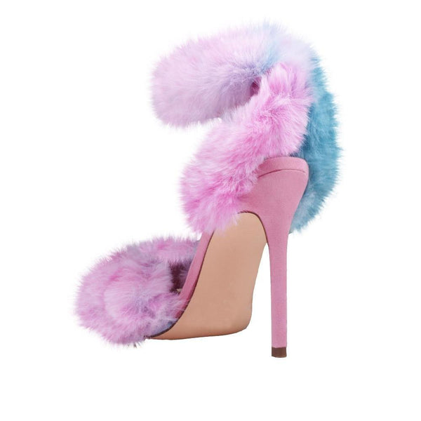 Privileged By J.c. Dossier Devar Furry Brown Strappy Heel