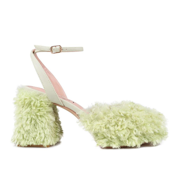 privileged by j.c. dossier Diligent Shearling Platform in Pink