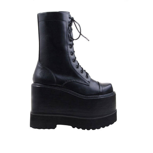 privileged by j.c. dossier Dizzy Black Platform Bootie