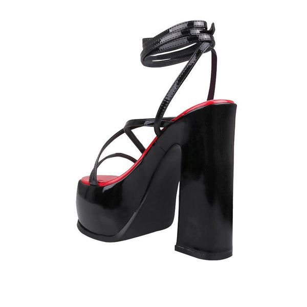 Privileged By J.c. Dossier Drift Black Platform Heels