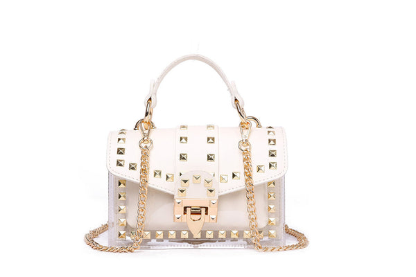 privileged by j.c. dossier Edge Purse Transparent Vinyl Handbag