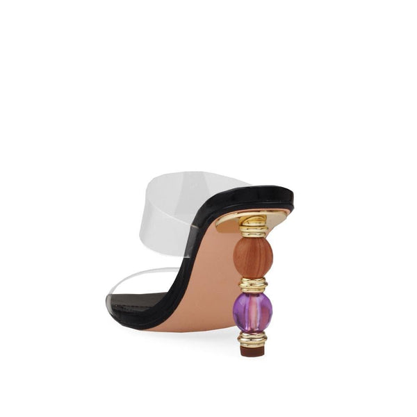 Privileged By J.c. Dossier Edira Black Jeweled Heel – Bold Heels