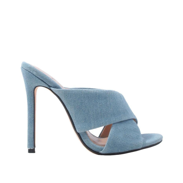 privileged by j.c. dossier Elite Denim Heel 4.25" - Bold & Trendy