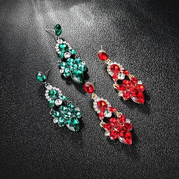 Privileged By J.c. Dossier Embrook Teardrop Earrings In Emerald