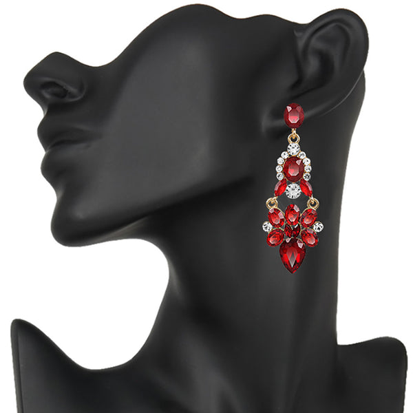 Privileged By J.c. Dossier Embrook Teardrop Earrings In Emerald