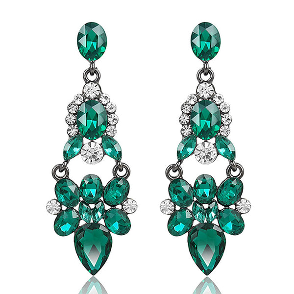 privileged by j.c. dossier Embrook Teardrop Earrings in Emerald