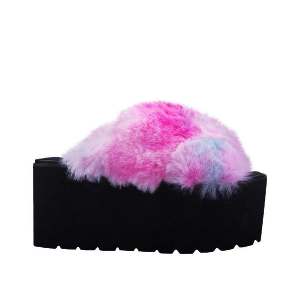 privileged by j.c. dossier Energy Pink Fuzzy Platform Slides