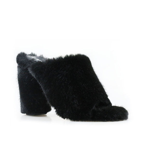 Privileged By J.c. Dossier Epic Blue Fur Heels – Bold Platform