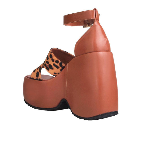Privileged By J.c. Dossier Ergin Leopard Platform Heels