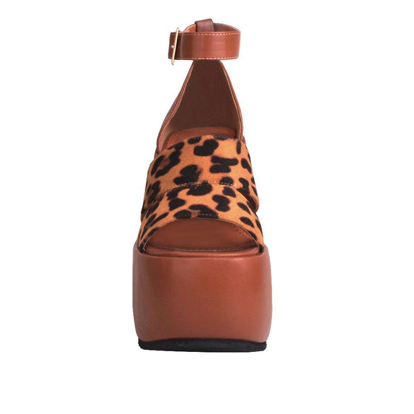 Privileged By J.c. Dossier Ergin Leopard Platform Heels