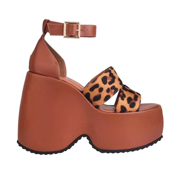 privileged by j.c. dossier Ergin Leopard Platform Heels