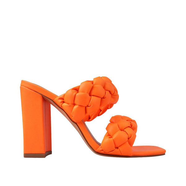 privileged by j.c. dossier Evander Orange Braided Platform Heel