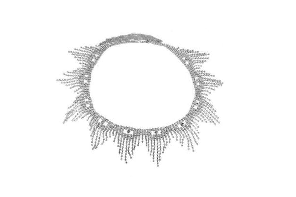 Privileged By J.c. Dossier Evie Rhinestone Waist Belt - Dazzling Gold