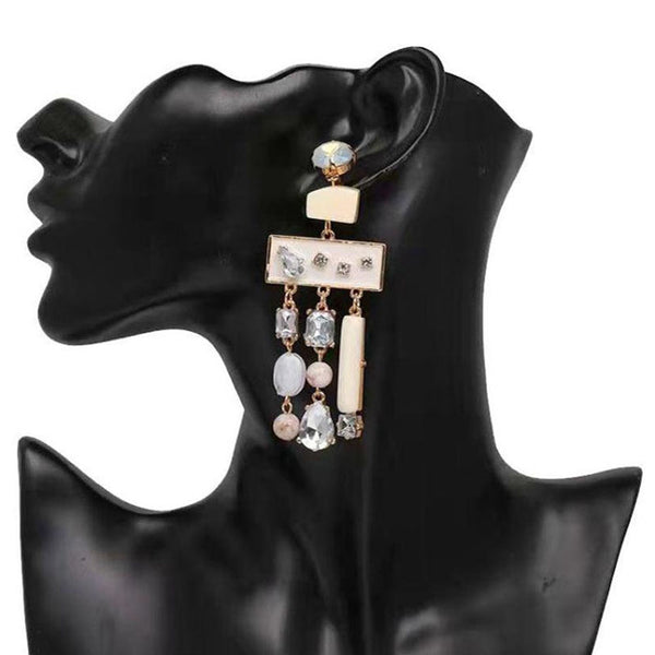 Privileged By J.c. Dossier Fabulus Statement Earrings In Lemon