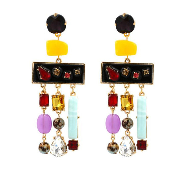 Privileged By J.c. Dossier Fabulus Statement Earrings In Lemon