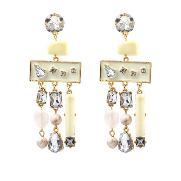 privileged by j.c. dossier Fabulus Statement Earrings in Lemon