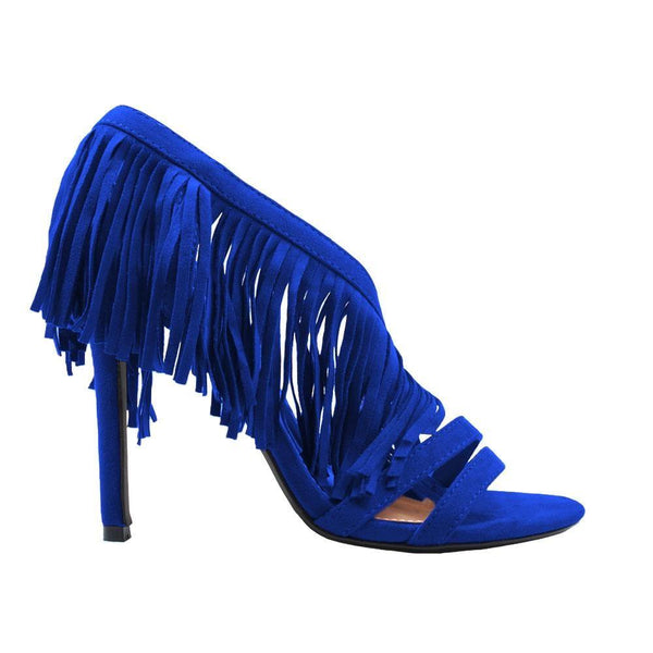 privileged by j.c. dossier Fairbanks Blue Fringe Heel | Bold & Fearless