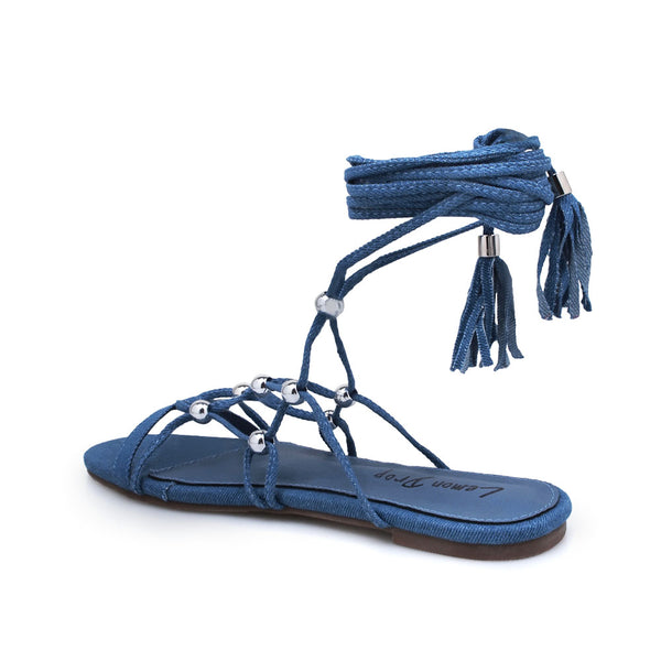 Privileged By J.c. Dossier Feodor Strappy Studded Flats In Brown