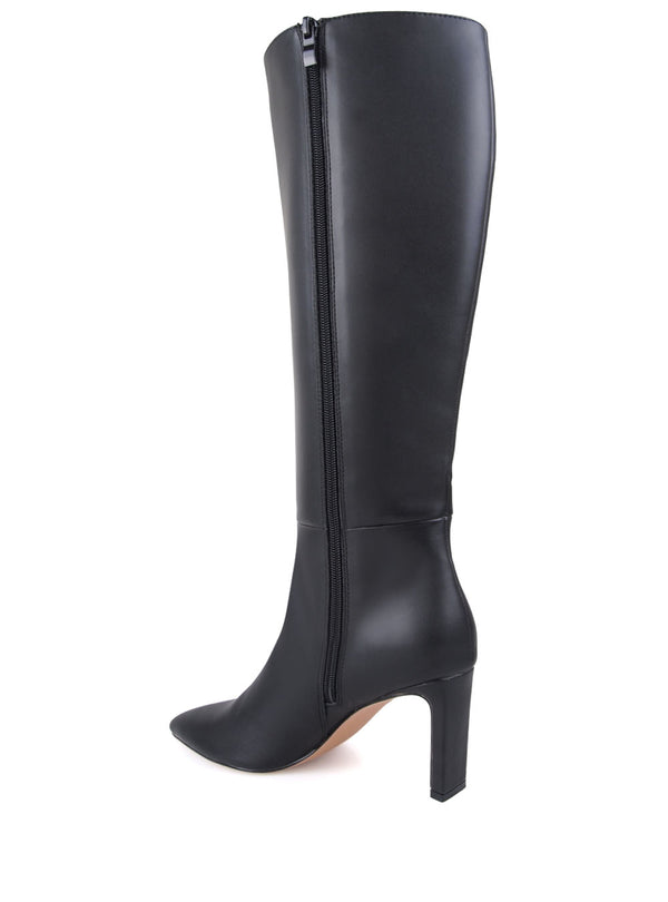 Privileged By J.c. Dossier Finch Vegan Leather Knee High Boots Tan
