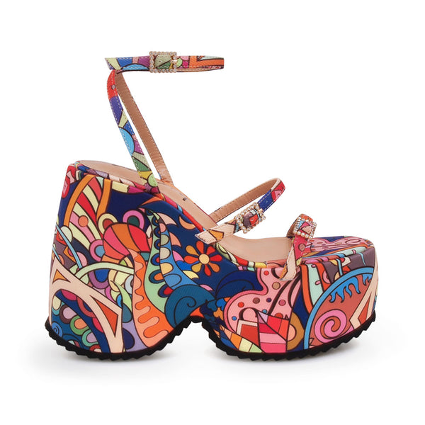 privileged by j.c. dossier Fismo Black Platform Heels