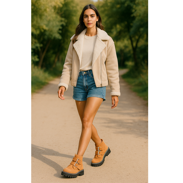 Privileged By J.c. Dossier Flippen Neon Pink Vegan Suede Bootie