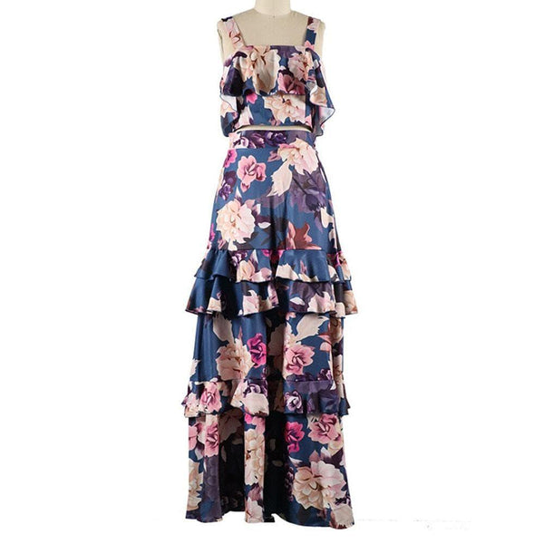 privileged by j.c. dossier Flor Blue Floral Dress – Bold Feminine Style