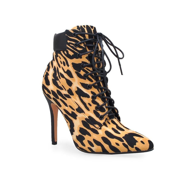 Privileged By J.c. Dossier Foggia Leopard Print Bootie
