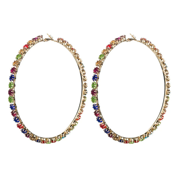 privileged by j.c. dossier Fortune Multicolor Hoop Earrings