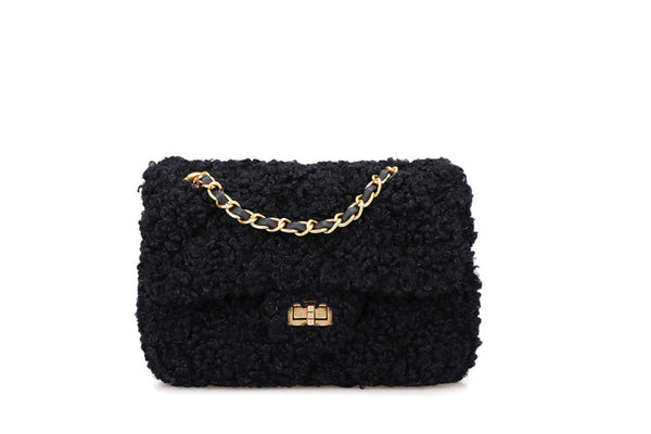 Privileged By J.c. Dossier Francesca Fuzzy Shoulder Bag - Trendy Brown